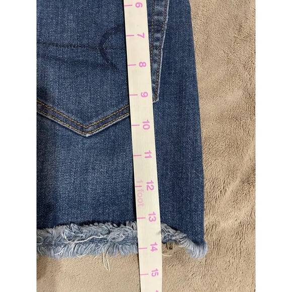 NWOT American Eagle Size 00 XXS Denim Mini Skirt Dark Wash Zipper Y2K Stretch - Picture 6 of 7